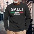 Galli イタリア製 ファミリーネーム イタリア 国旗 長袖tシャツ 長袖Tシャツ 高齢者への贈り物