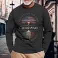 Giordano ファミリーネーム アメリカ栽培 イタリア ルーツ イタリア 国旗 長袖Tシャツ 高齢者への贈り物