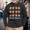 Haniwa Figures はにわ 古墳 ダンス 踊り 歴史 考古学 長袖Tシャツ 高齢者への贈り物