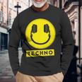 Hardcore Rave Music Raver 90S Edm Dj Rave House-Music Techno 長袖Tシャツ 高齢者への贈り物