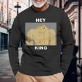 Hey Kingwole Doge Meme 長袖Tシャツ 高齢者への贈り物