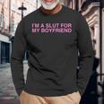 I'm Alut For My Boyfriend Y2k カップル 風刺殺 長袖Tシャツ 高齢者への贈り物