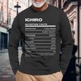 Ichiro 栄養成分表示 長袖Tシャツ 高齢者への贈り物