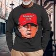 Impeach Trumptupid レッドキャップ ジョーク 民主党員 Usa 弾丸 長袖Tシャツ 高齢者への贈り物