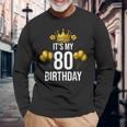 It's My 80Th Birthday Party 80歳 誕生日 メンズ レディース 長袖Tシャツ 高齢者への贈り物