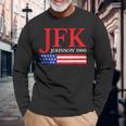 Jfk ヴィンテージ 政治 ジョン F ケネディ ジョンソン 1960 長袖Tシャツ 高齢者への贈り物