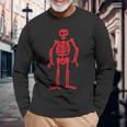 Jolly Roger 海賊旗 レッドスケルトン エドワードロー 長袖Tシャツ 高齢者への贈り物