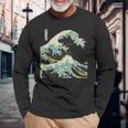 Katsushika Hokusai The Great Wave Off Kanagawa 長袖Tシャツ 高齢者への贈り物