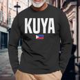 Kuya お兄さん フィリピン Pinoy Filipino 長袖Tシャツ 高齢者への贈り物