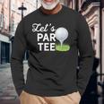 Let's Par ゴルフボール ティーピン付き 面白いゴルフクラブtシャツ 長袖Tシャツ 高齢者への贈り物