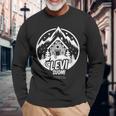 Leviuomi フィンランド スキーロッジとスキーリゾートの名前 Levi 長袖Tシャツ 高齢者への贈り物