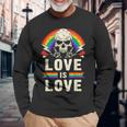 Lgbtプライド、レインボー、ハードギター音楽 長袖Tシャツ 高齢者への贈り物