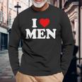 I Love I Love Men 長袖Tシャツ 高齢者への贈り物