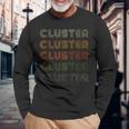 Love Heart Cluster グランジ ビンテージスタイル ブラック クラスター 長袖Tシャツ 高齢者への贈り物