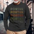 Love Heart Porter グランジビンテージスタイル ブラック ポーター 長袖tシャツ 長袖Tシャツ 高齢者への贈り物