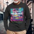 I Love Miami & Miami Loves Me Cool Miami Illustration 長袖Tシャツ 高齢者への贈り物