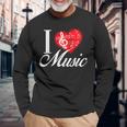 I Love Music D001-0095A 長袖Tシャツ 高齢者への贈り物