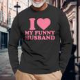 I Love My Husband · I Heart My Husbandalentines Day 長袖Tシャツ 高齢者への贈り物