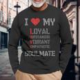 I Love Myoulmate ソウルメイトが大好き ソウルメイトへの愛を込めて 長袖Tシャツ 高齢者への贈り物