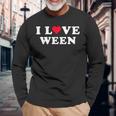 I Love Ween マッチング ガールフレンド&ボーイフレンド ウィーンネーム 長袖Tシャツ 高齢者への贈り物