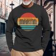 Martin 名称 レトロ・ヴィンテージ・サンセット 限定版 長袖Tシャツ 高齢者への贈り物