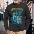 Meowcrobiology 猫 ニャー微生物学 科学 細菌学 長袖Tシャツ 高齢者への贈り物