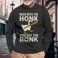 Mess With The Honk You Get The Bonk 長袖Tシャツ 高齢者への贈り物