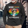 More Pride Less Prejudice Pride Month Lgbtq ゲイ レズビアン 長袖Tシャツ 高齢者への贈り物