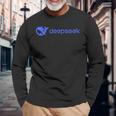 Nerdy Deepseek Ai 人工知能 コンピューター オタク 長袖Tシャツ 高齢者への贈り物