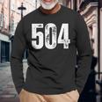 New Orleans 504 Area Code 長袖Tシャツ 高齢者への贈り物