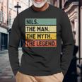 Nils The Man The Myth The Legend面白い名言 長袖Tシャツ 高齢者への贈り物