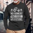 No Farmers No Food No Future ファーマー 農場農場農業 長袖Tシャツ 高齢者への贈り物