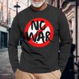 No War、アンチウォーデーストップサイン、スプレーペイント、No War。 長袖Tシャツ 高齢者への贈り物
