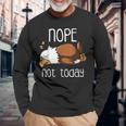 Nope Not Todayleeping American Bald Eagle Nap Early Bird 長袖Tシャツ 高齢者への贈り物