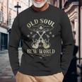 Oldoul In A New World カントリーミュージックギターファン 長袖Tシャツ 高齢者への贈り物