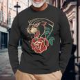 Panther Rose アメリカントラディショナルタトゥーインク オールドスクール 長袖Tシャツ 高齢者への贈り物
