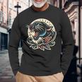 Panther トラディショナル タトゥー アーティスト インク入り タトゥー入り 長袖Tシャツ 高齢者への贈り物