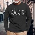 Paris Love France エッフェル塔tシャツ 長袖Tシャツ 高齢者への贈り物