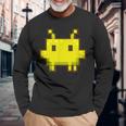 Pixel Gamer Clawd Claude Code Gaming レトロ コーディング ユーモア 長袖Tシャツ 高齢者への贈り物