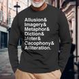Poetry Literary Devices 長袖Tシャツ 高齢者への贈り物