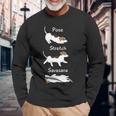 Posetretchavasanaジャック・ラッセル・テリア犬 長袖tシャツ 長袖Tシャツ 高齢者への贈り物