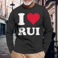 Red Heart I Love Rui 長袖Tシャツ 高齢者への贈り物