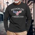 Rogue America ユーズド加工 アメリカ国旗 イーグル 長袖Tシャツ 高齢者への贈り物