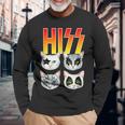 Hiss Cat シャツ 猫好き おもしろ猫シャツ 長袖Tシャツ 高齢者への贈り物
