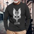 Sas 特殊部隊 スナイパー退役軍人 ビンテージフラッグ 7月4日 長袖Tシャツ 高齢者への贈り物