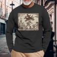 Satanic Occult Midnight Ride ゴスホラー 美的 木版画 長袖tシャツ 長袖Tシャツ 高齢者への贈り物