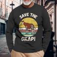 Save The Okapi コンゴキリン オカピ 長袖Tシャツ 高齢者への贈り物