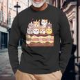 Sweet Icing Party 子猫好き 誕生日ケーキ かわいい猫 長袖Tシャツ 高齢者への贈り物