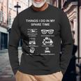 Things I Do In Mypare Time スイミング スイマー ユーモア 長袖Tシャツ 高齢者への贈り物
