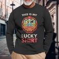 This Is My Lucky 日本のだるま人形 長袖Tシャツ 高齢者への贈り物